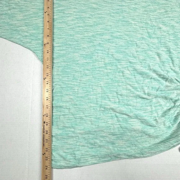 Express Burnout Side Ruched Mint Green Tunic Top 3/4 Sleeve Oversized Summer NWT - Picture 5 of 10
